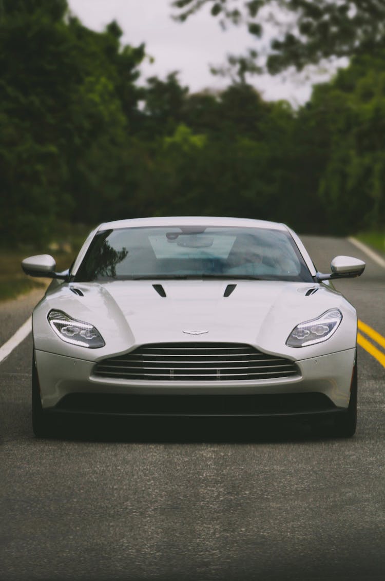 A Luxury Car On The Road 