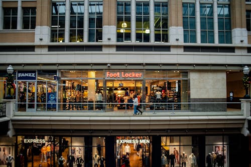 People Walking Beside the Shop