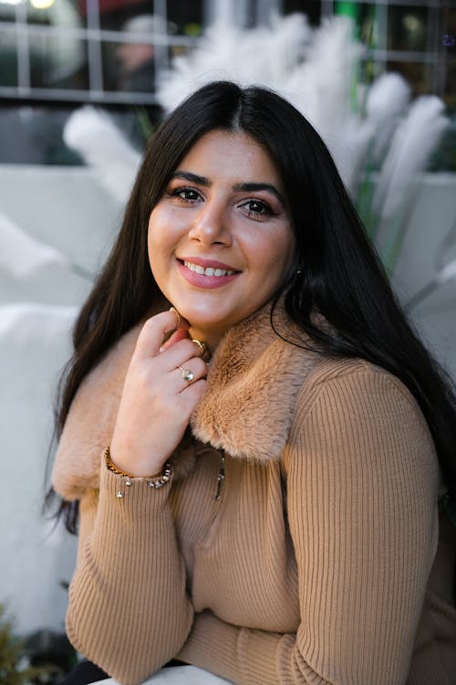 Young Brunette Woman Smiling 