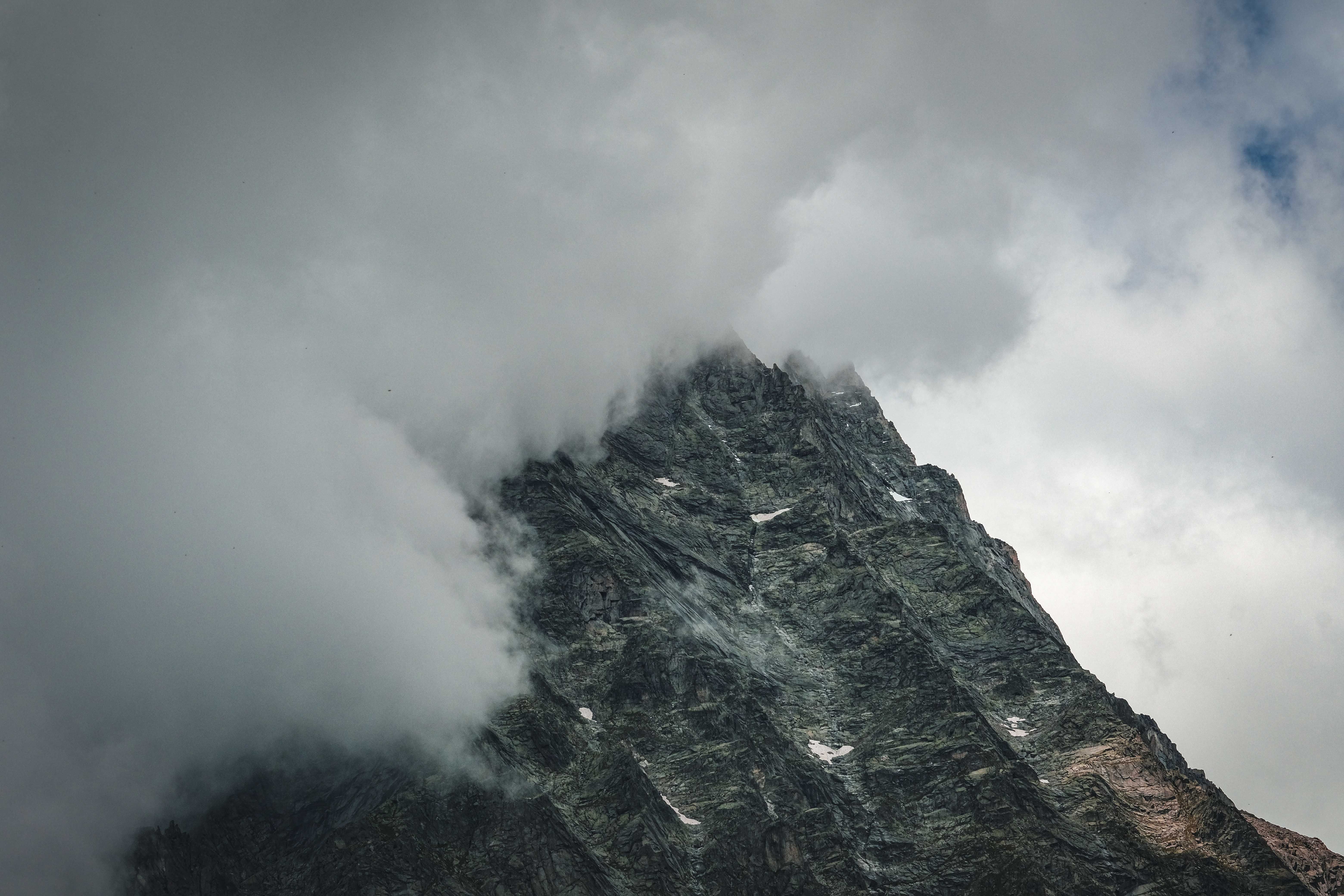 Photo of a Mountain with Clouds · Free Stock Photo
