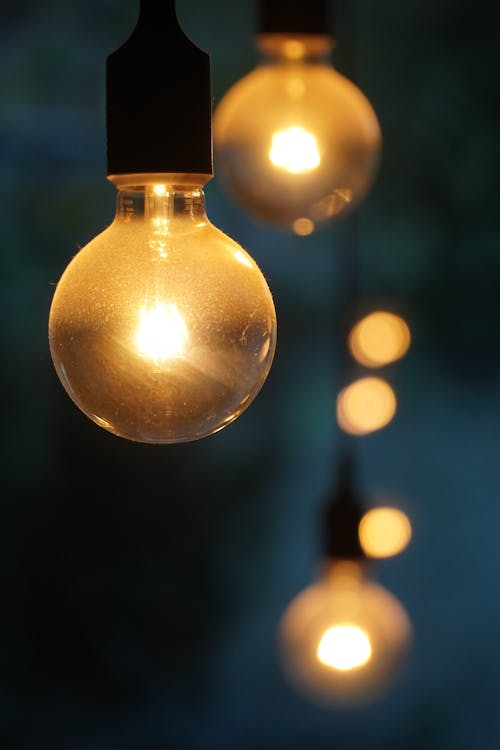 Close-Up Shot of a Light Bulb