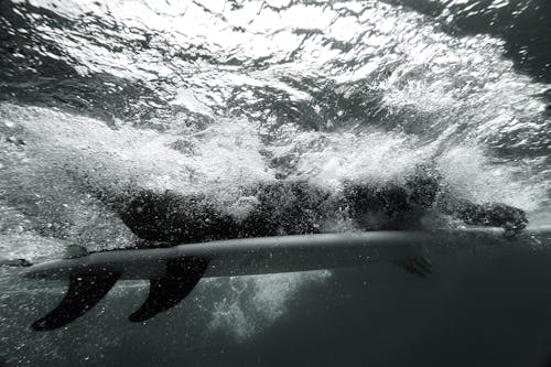 A Surfboard in Water 