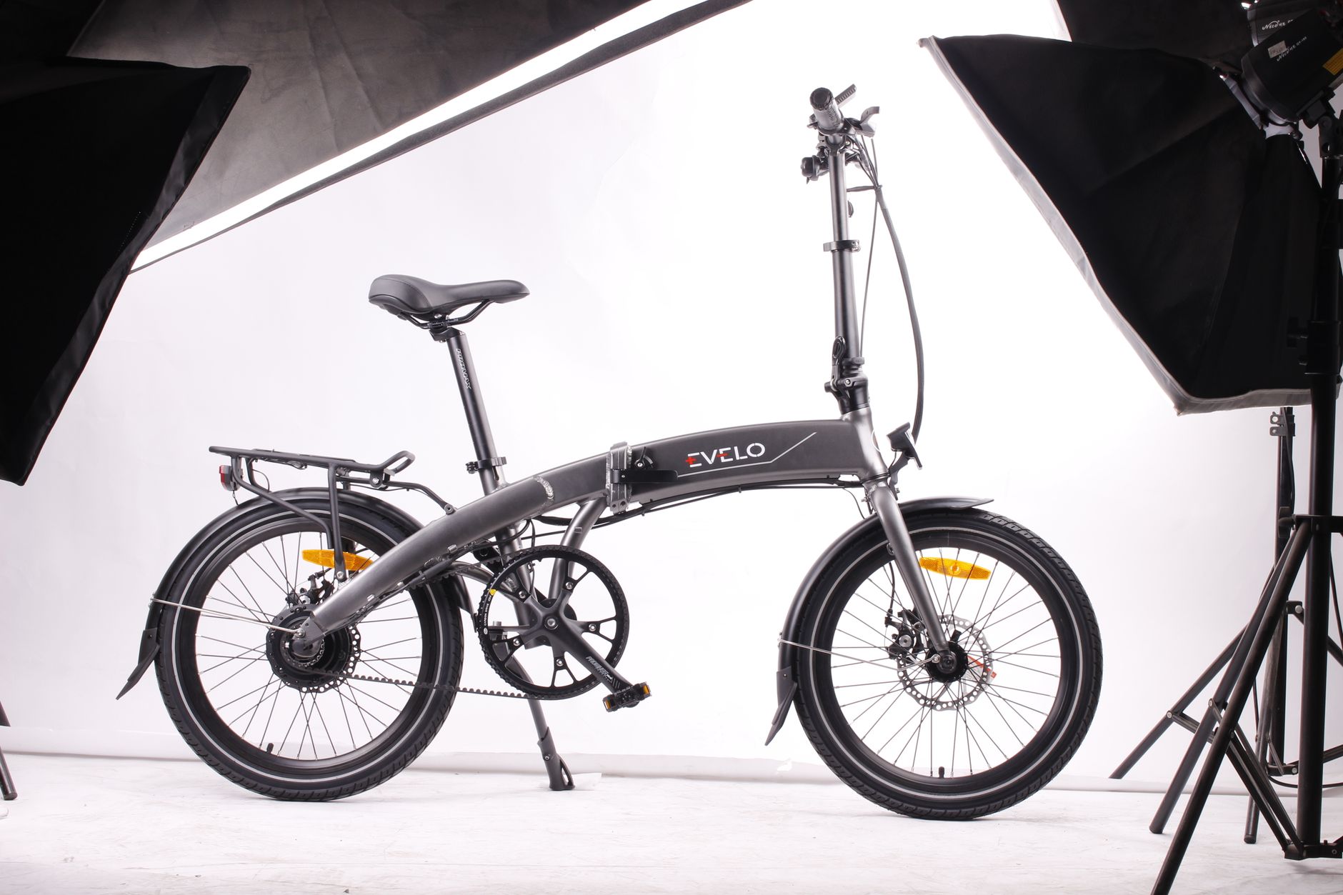 Folding electric bike in a city commute