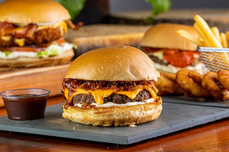 Gourmet burger platter