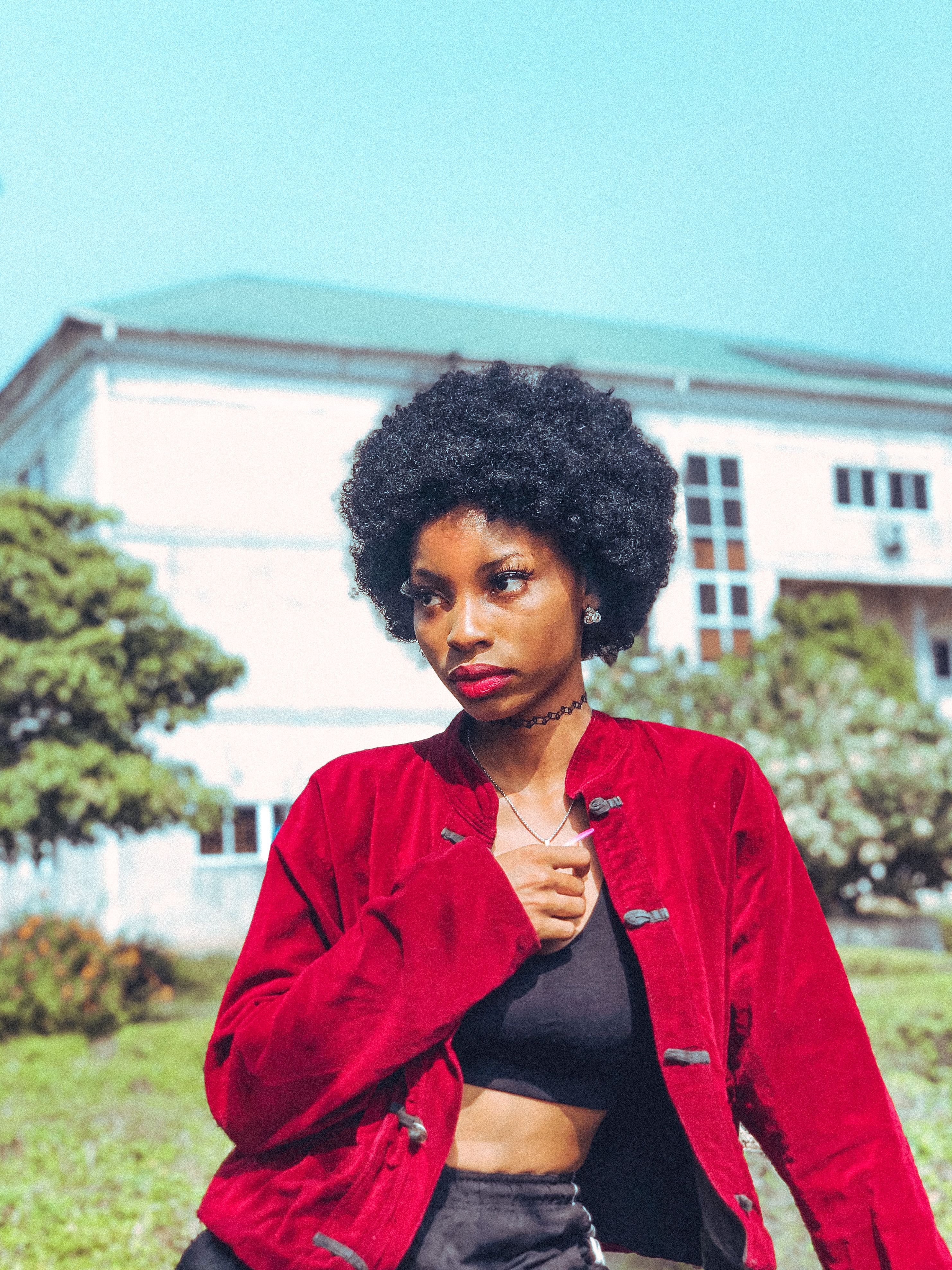 Woman in Red Jacket · Free Stock Photo