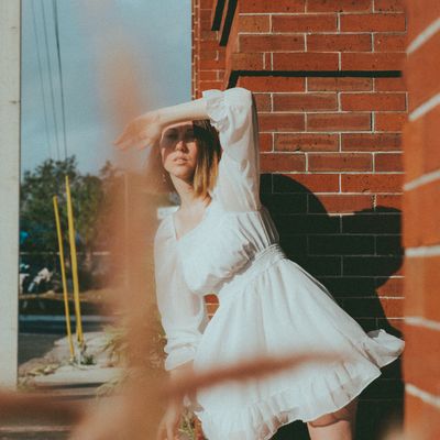 White Puff-Sleeve Mini Dress