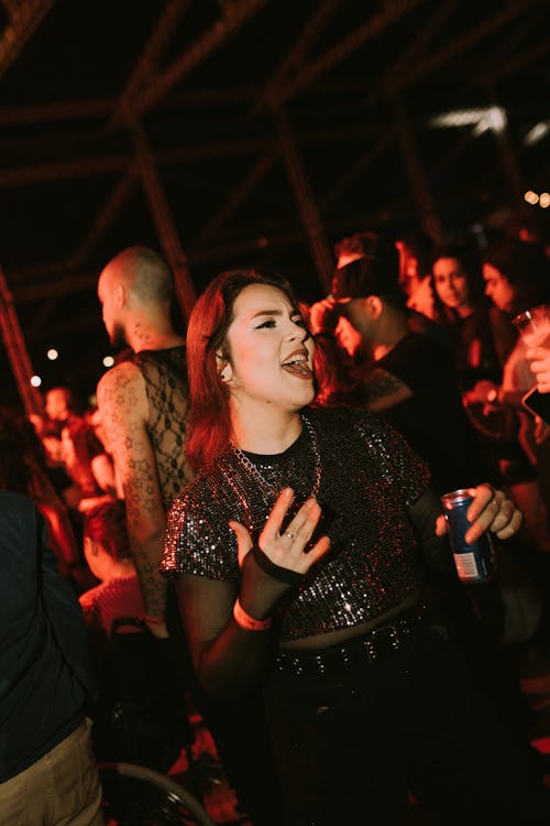 Woman Partying at a Night Club