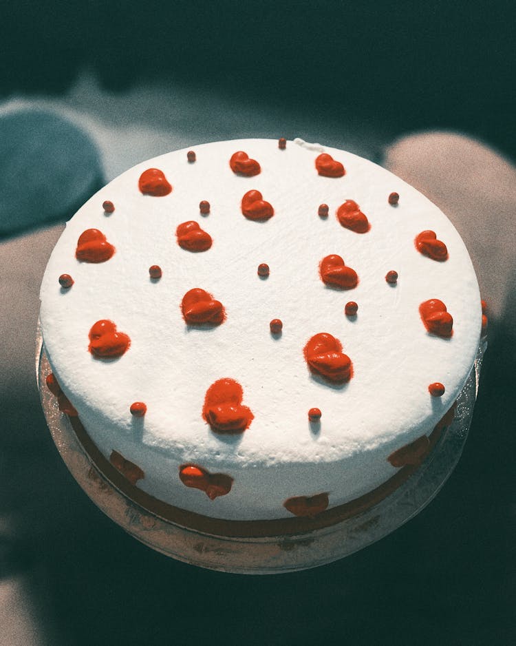 Close-Up Shot Of A Cake 