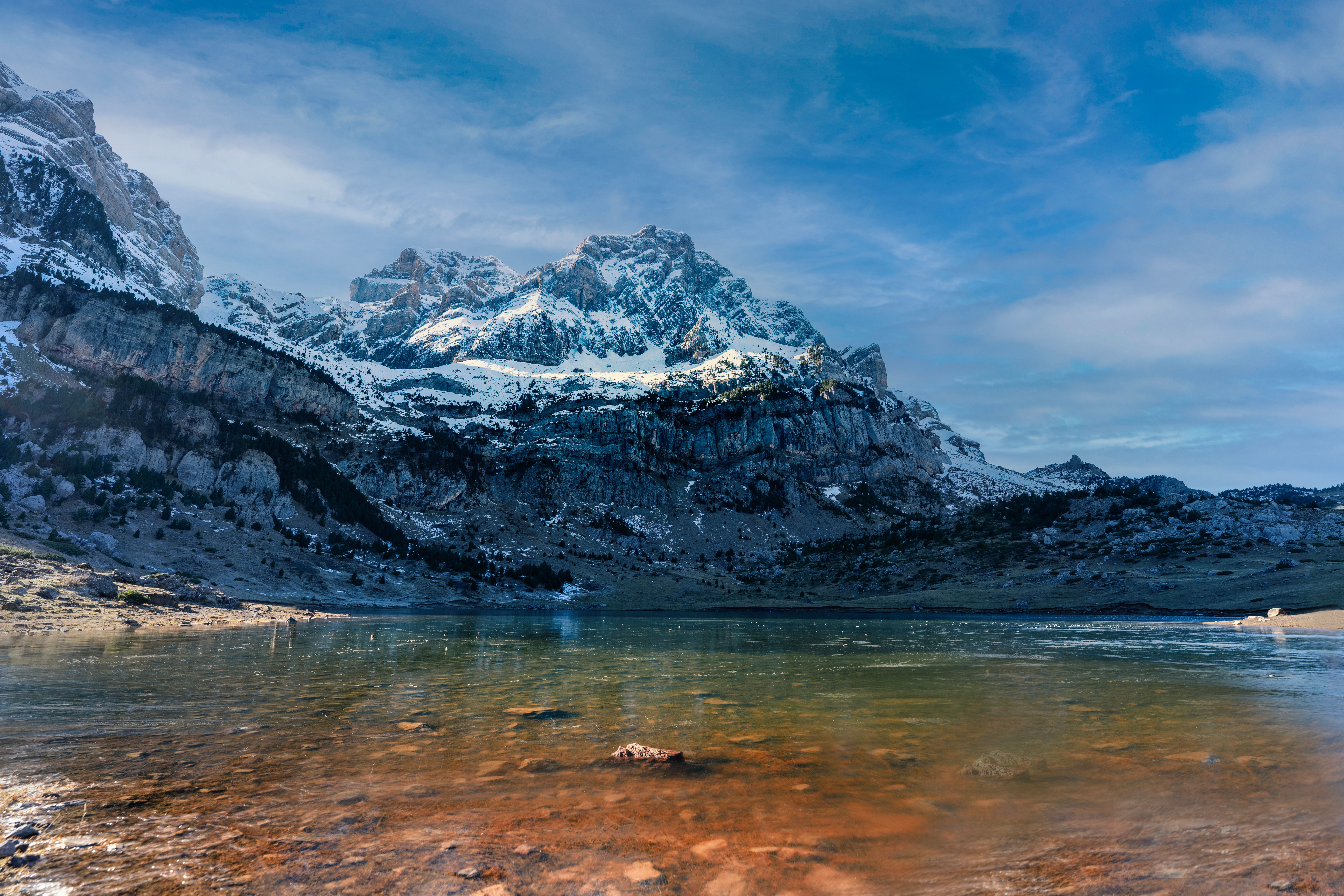 Snow Capped Mountains Near the Lake · Free Stock Photo