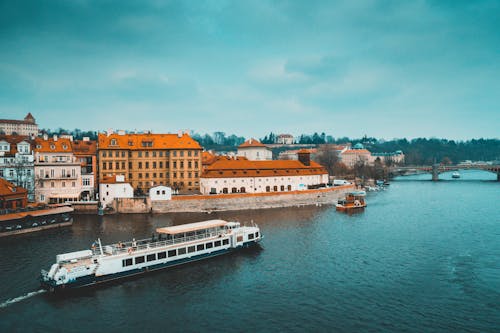 Free stock photo of blue sky, boat, bridge