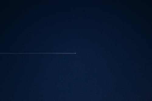 Free stock photo of airplane, blackandwhite, cloudy sky