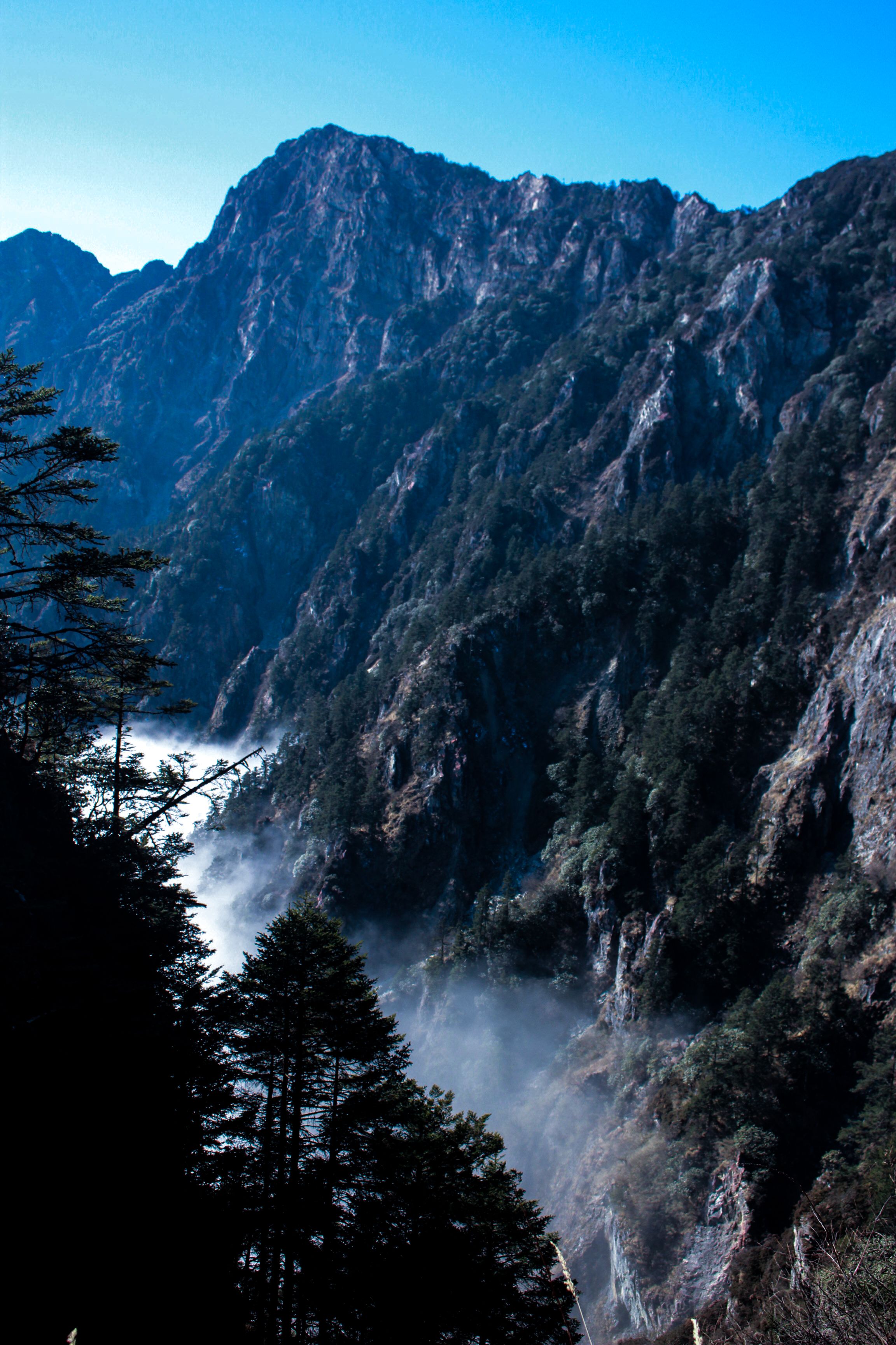 Mist Rising Along the Mountainside · Free Stock Photo