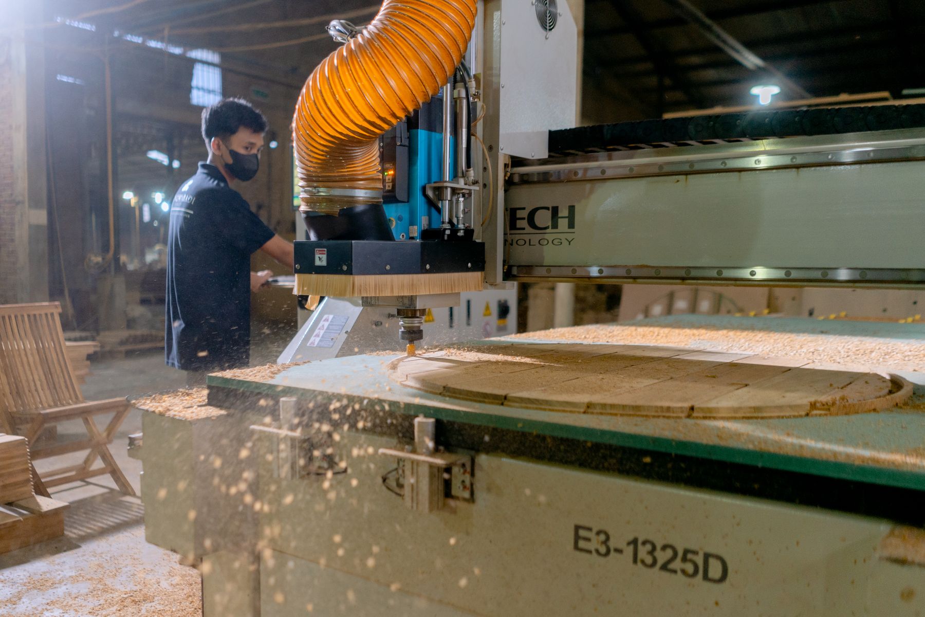 Woodworking CNC production workshop
