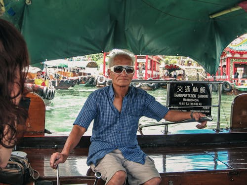Imagine de stoc gratuită din Asia, barca de lemn, bătrân asiatic