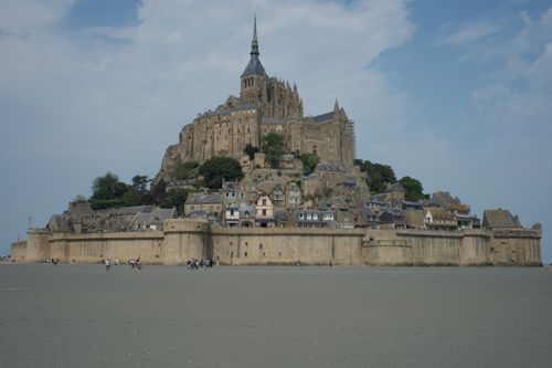 Free Scenic view of Mont Saint-Michel, a UNESCO World Heritage Site in Normandy, France. Stock Photo
