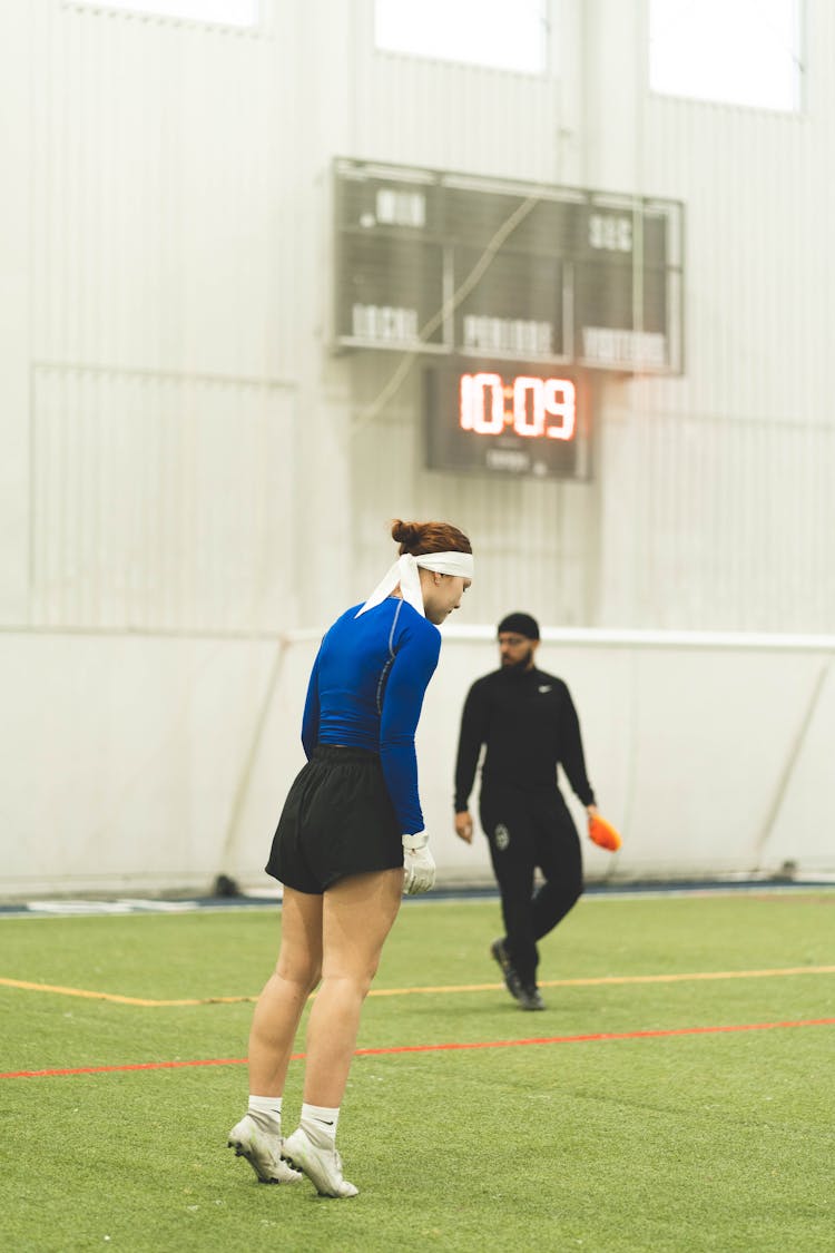 A Woman Playing Soccer