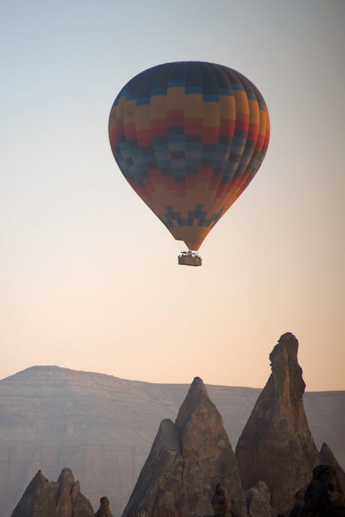 Hot-Air Balloon Flying over Cappadocia 