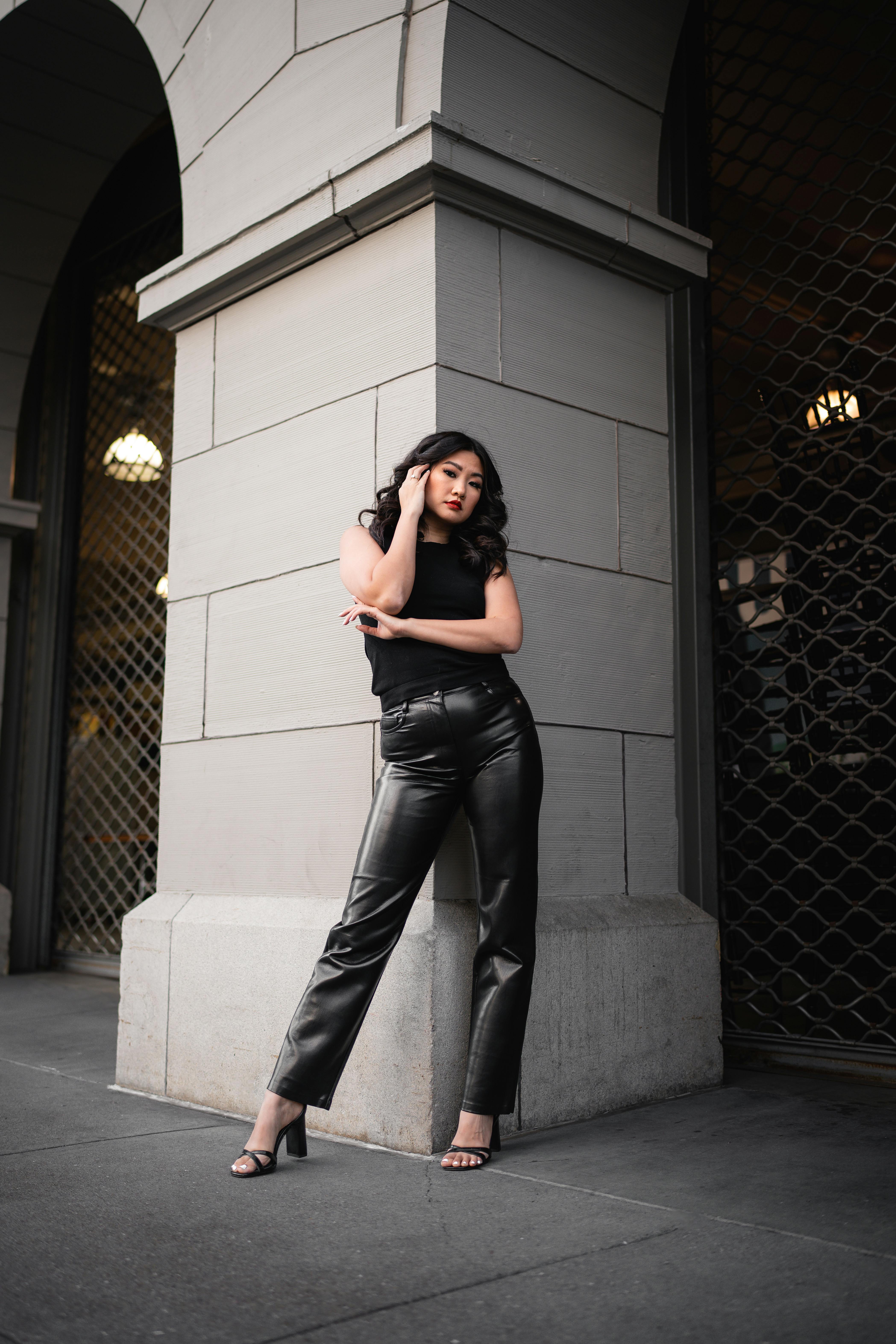 The Aubrey High Waist Faux Leather Pants In Black • Impressions Online  Boutique