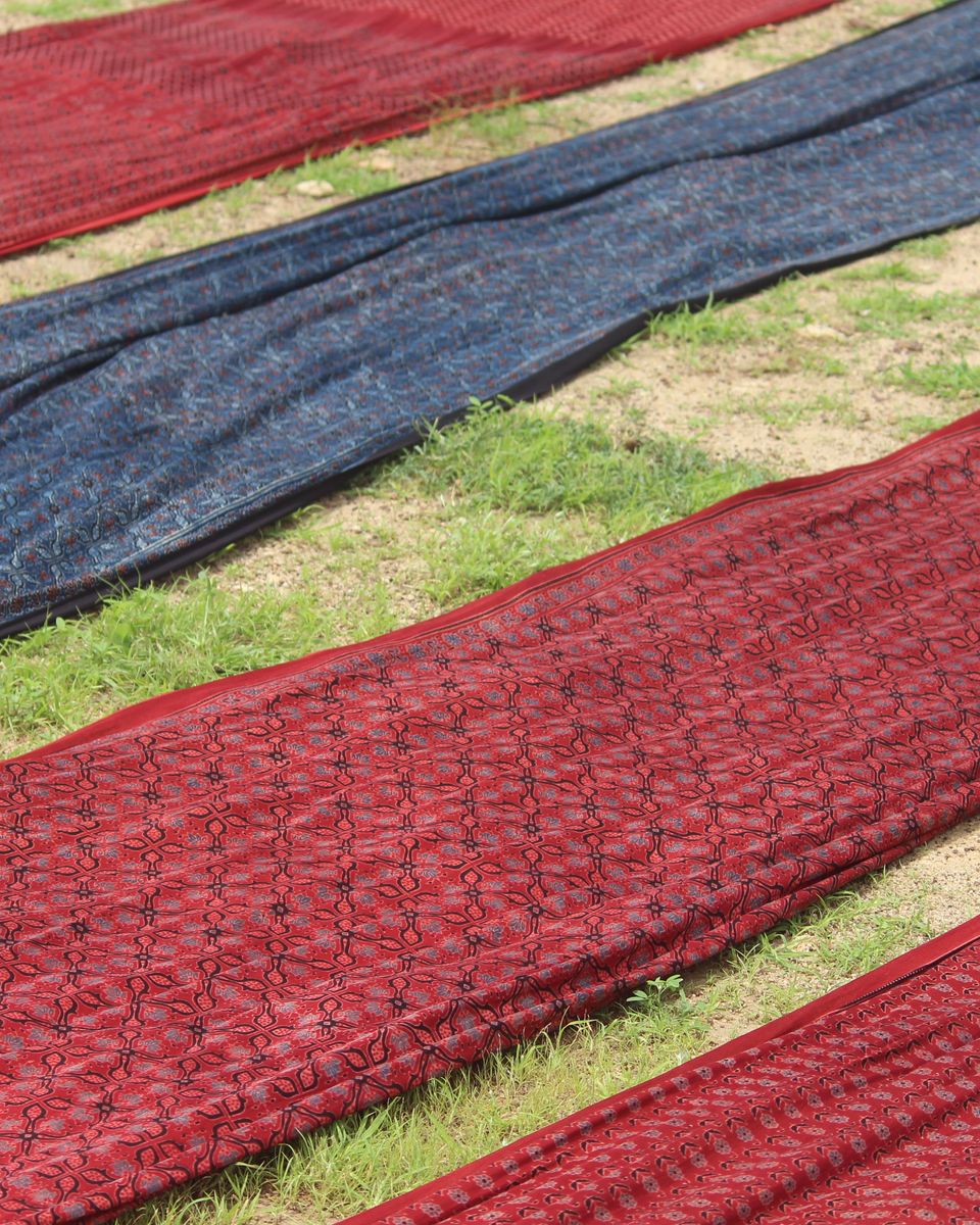 Ajrakh hand-block stole