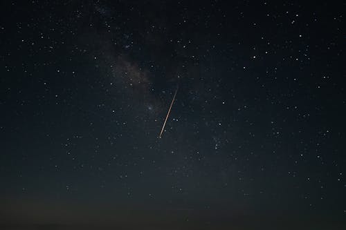 Shooting Star in the Night Sky 