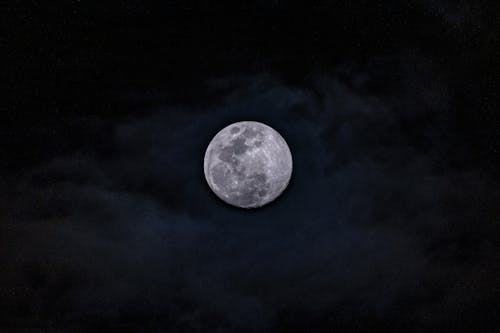 A Full Moon in the Night Sky 