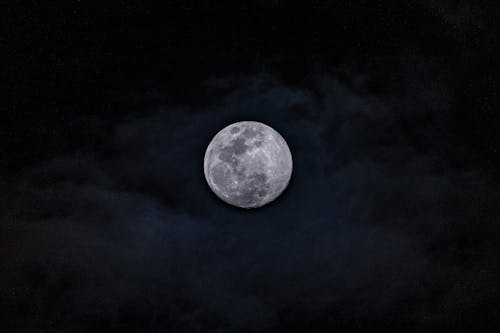 Free A Full Moon in the Night Sky  Stock Photo
