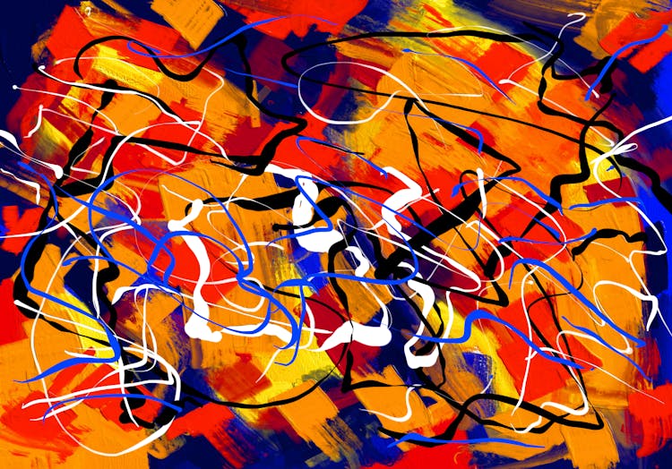 Close-up Of An Abstract Painting