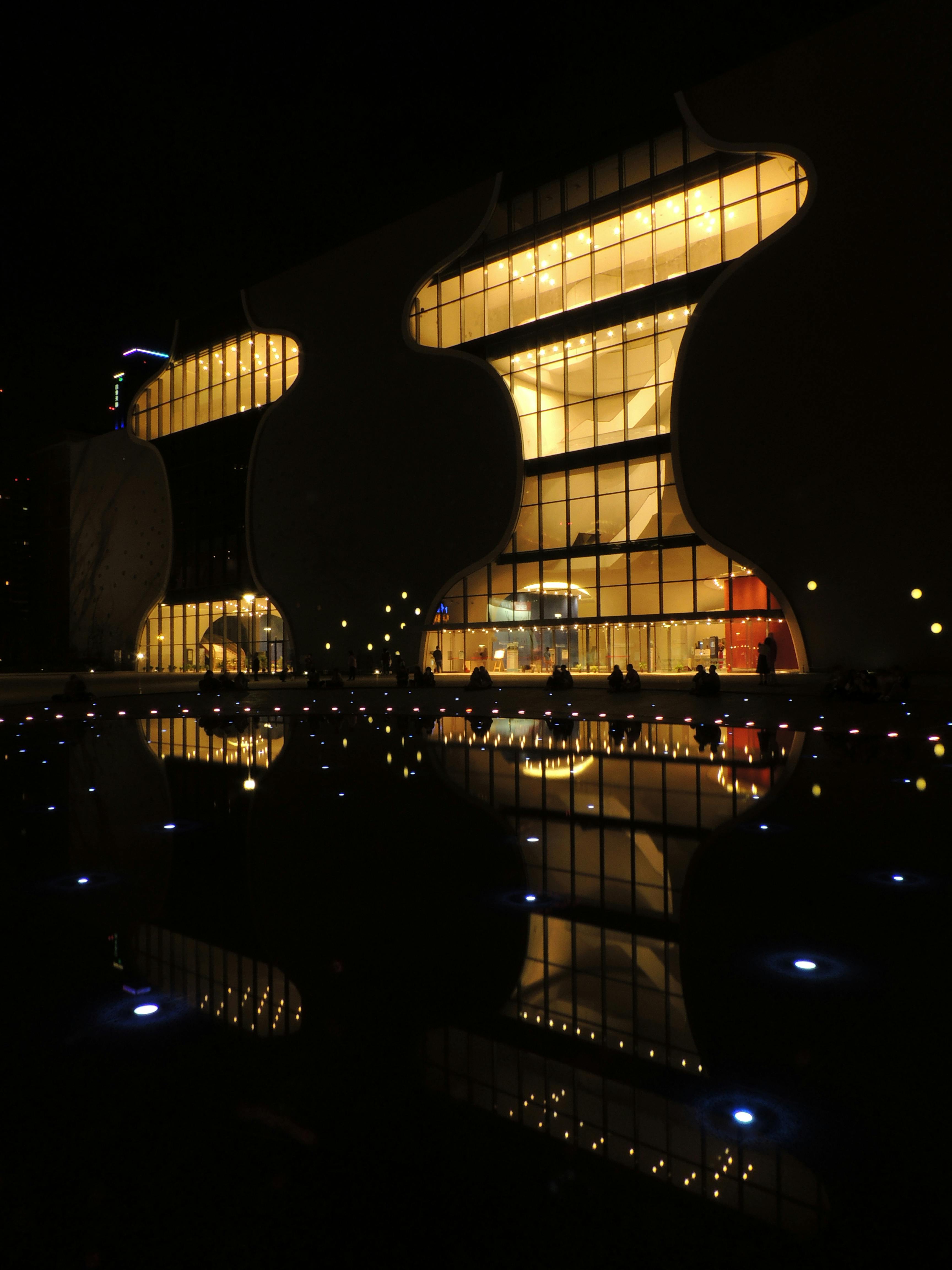 Building With Yellow Lights · Free Stock Photo