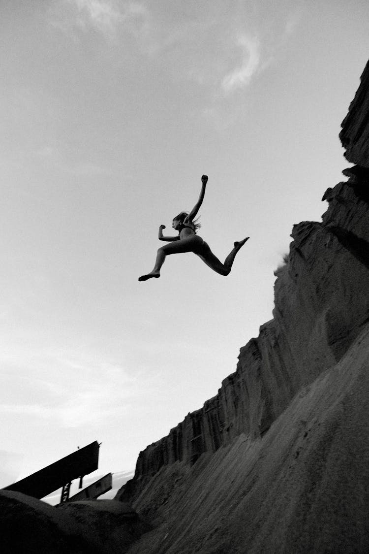 Woman During Jump