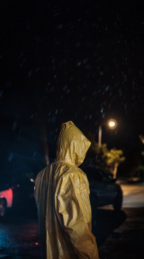 A Person Wearing a Raincoat 