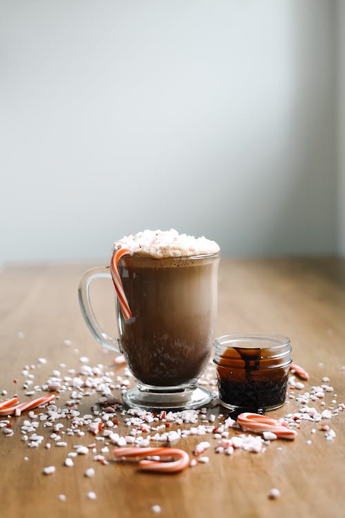 A Delicious Chocolate Drink in Clear Glass