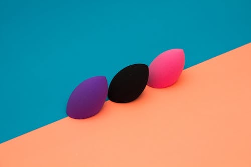 Purple, Black, And Pink Makeup Blenders