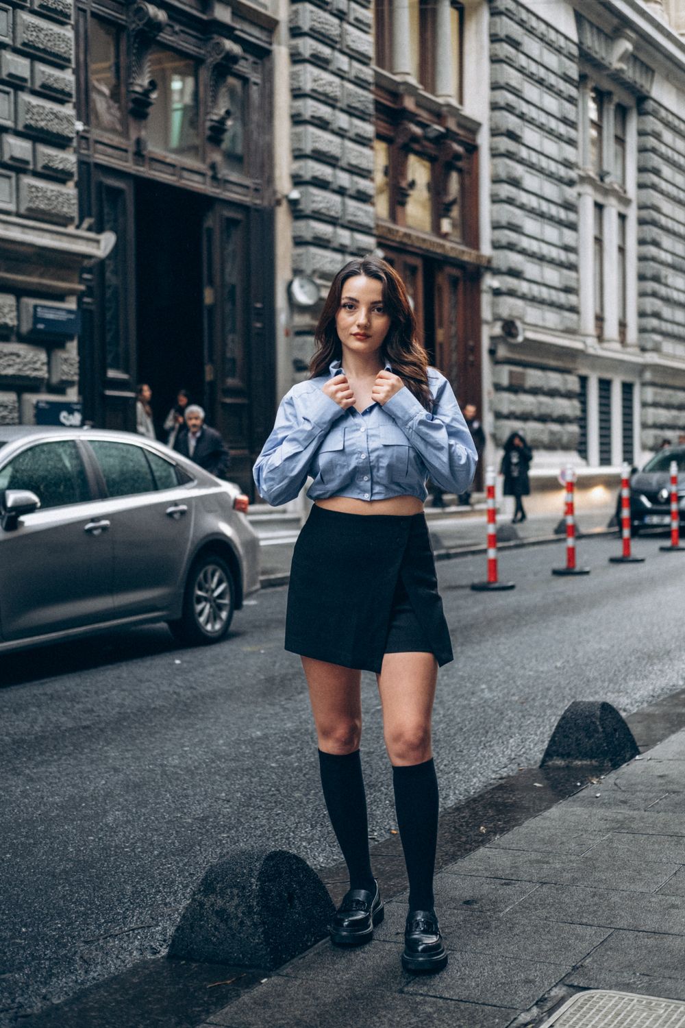 Streetstyle mit Hemd und Rock