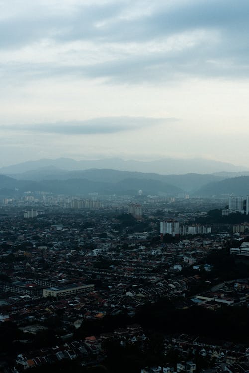 Panoramic View of a City from Above