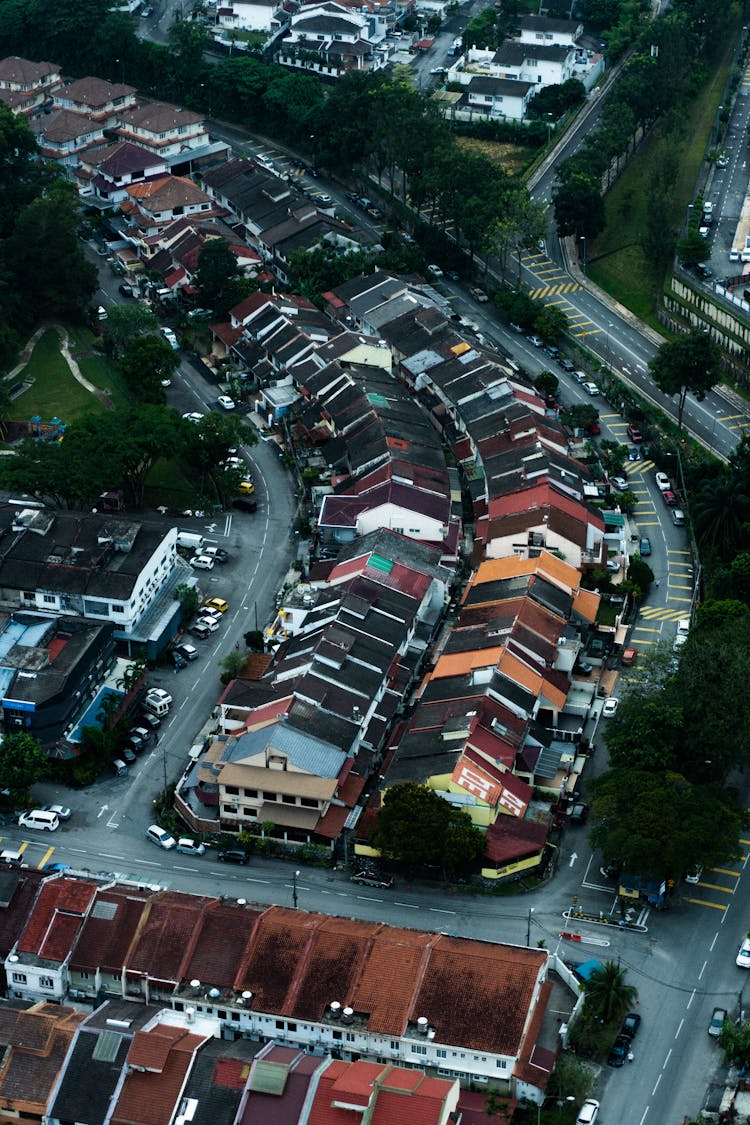 Aerial Shot Of Buildings In The City