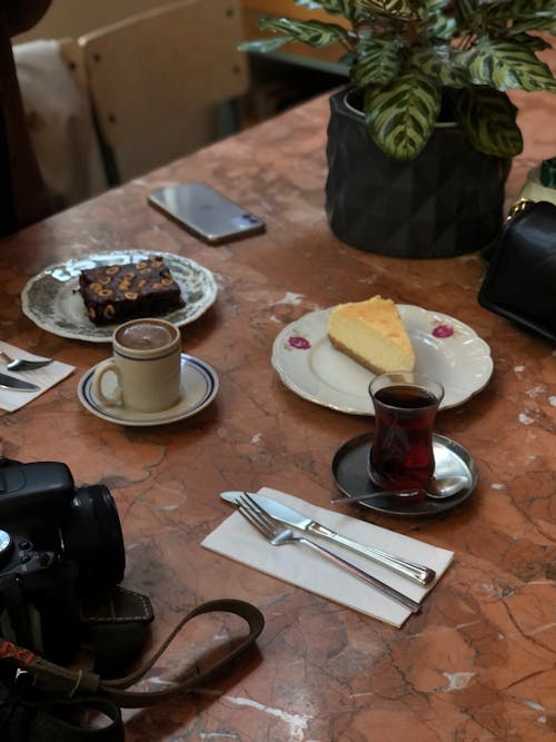 刀具, 咖啡, 甜點 的 免费素材图片