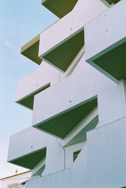 Low Angle Shot of a Modern Building Exterior 