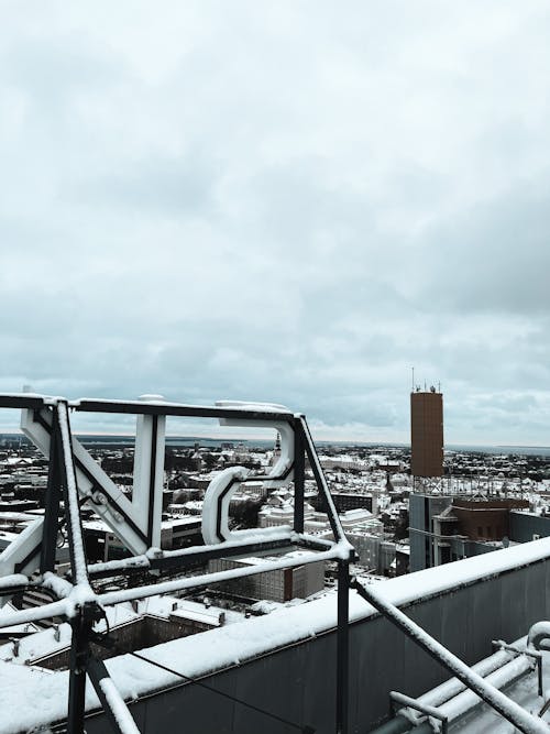 Imagine de stoc gratuită din acoperișuri, fotografiere verticală, iarnă