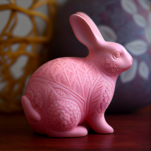 Free Ceramic Pink Bunny Stock Photo