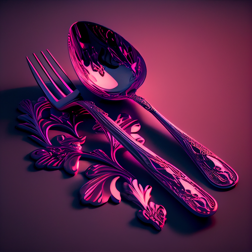 Free Classic Details Pink Cutlery Stock Photo