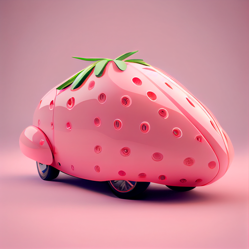 Free Strawberry Concept Car Stock Photo