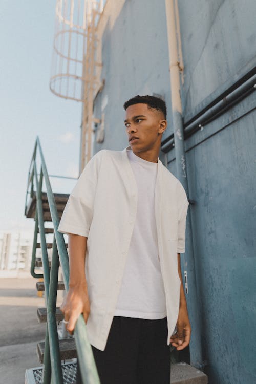 Young Man in White Tshirt