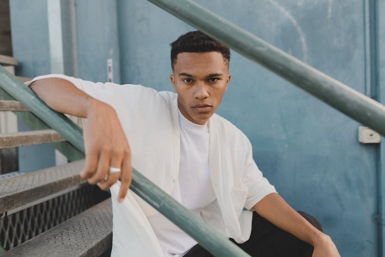 Young Model In Tshirt And Shirt