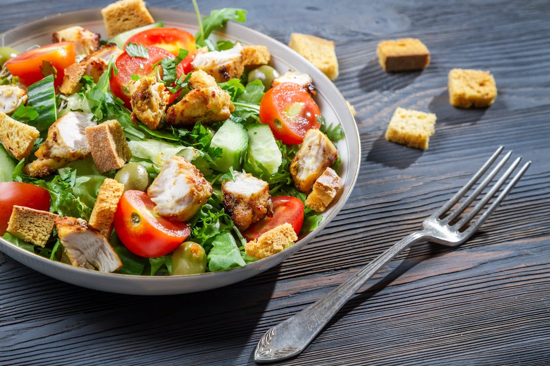 Salad With Chunks Of Meat · Free Stock Photo