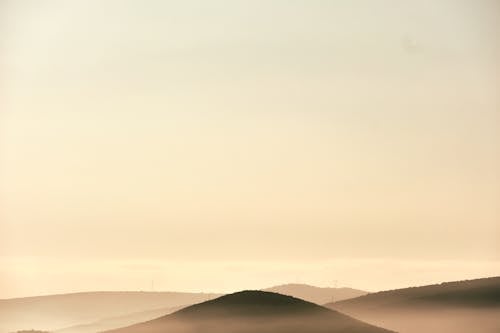 Silhouette of Mountains at Dawn