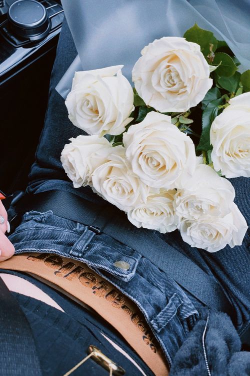 Free stock photo of bmw, bouquet of flowers, bouquet of roses Stock Photo