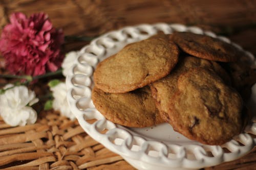 Close-Up Shot of Baked Cookies 