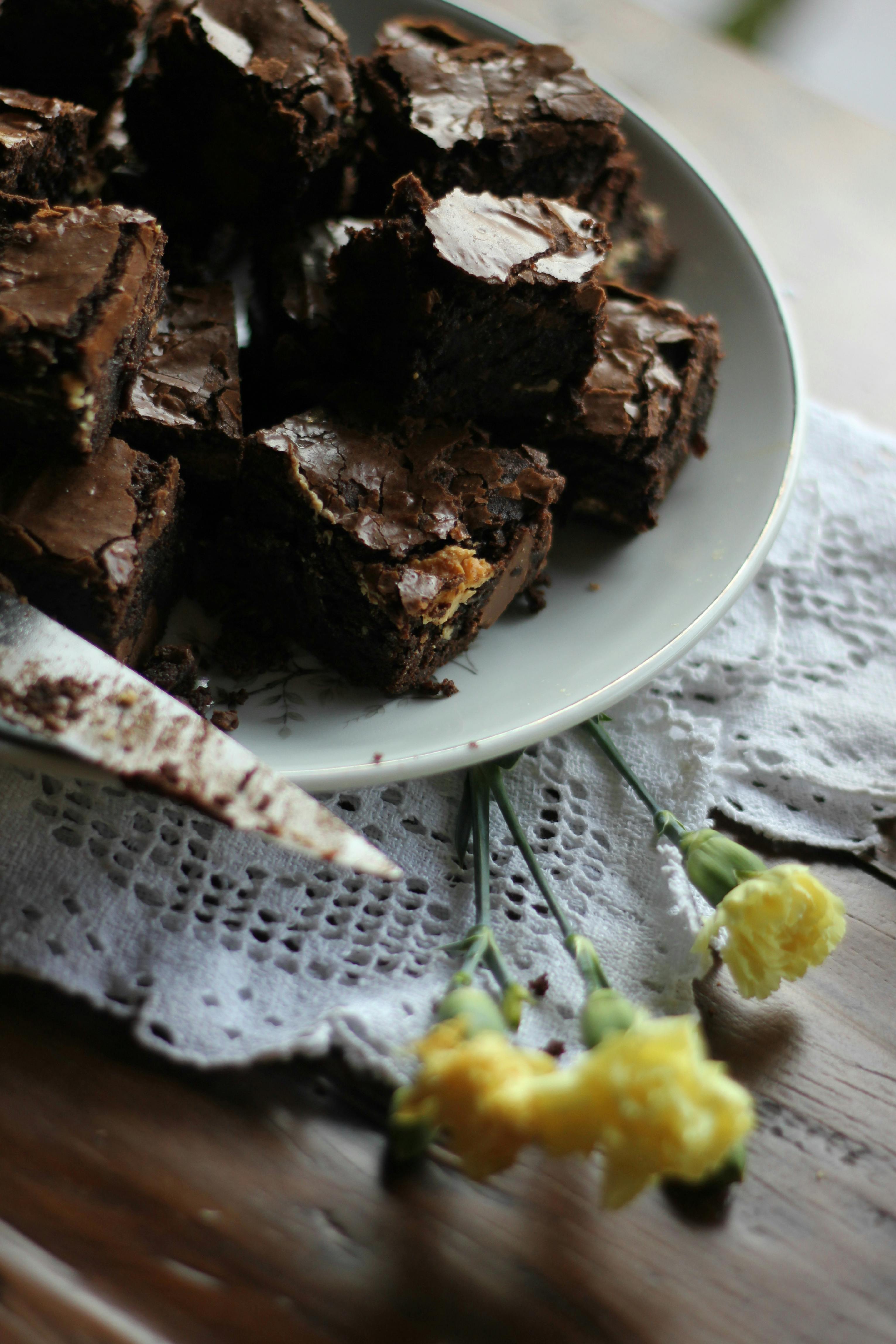 Chocolate Brownies in White Ceramic Bowl · Free Stock Photo