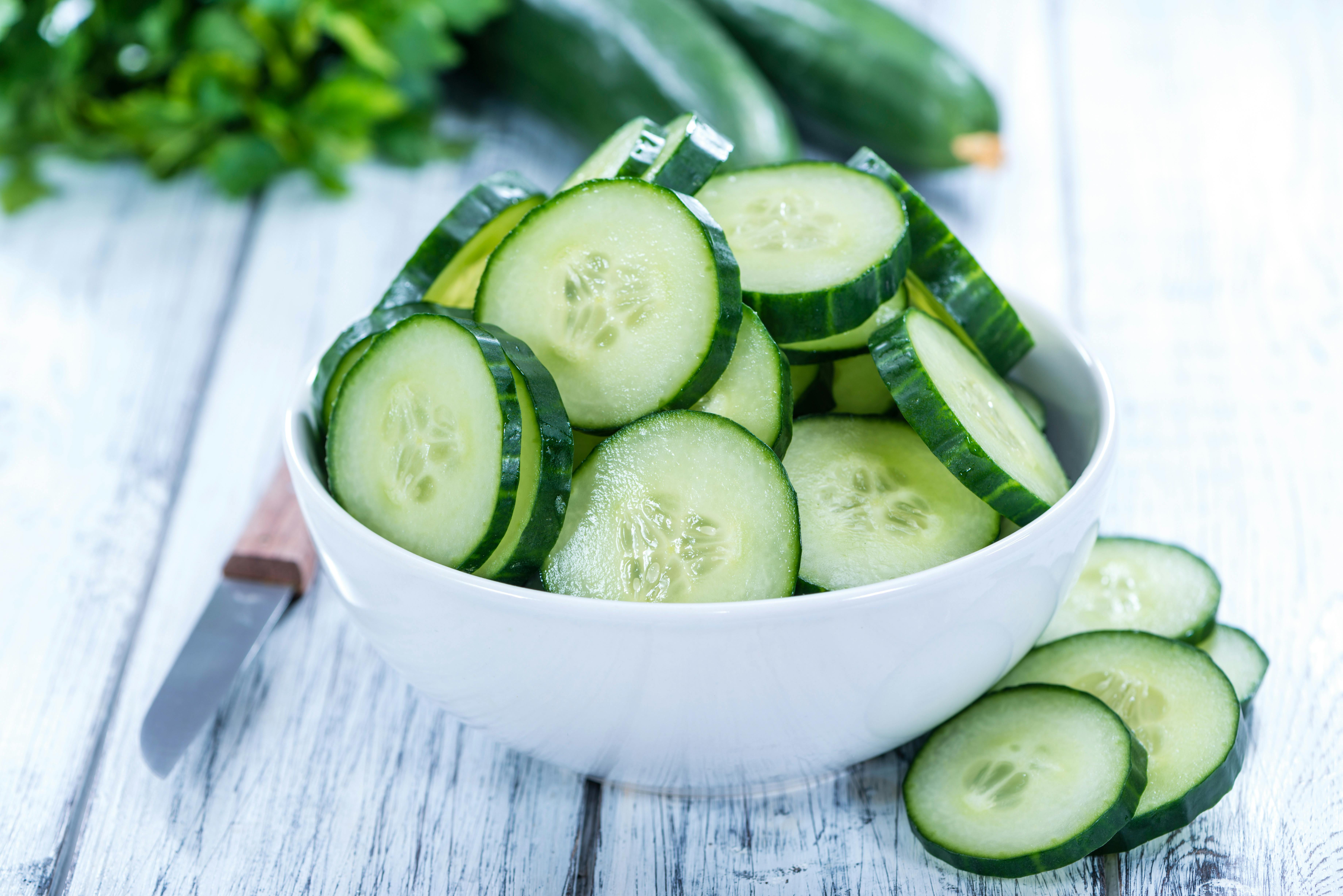 Slice Cucumber In Bowl · Free Stock Photo