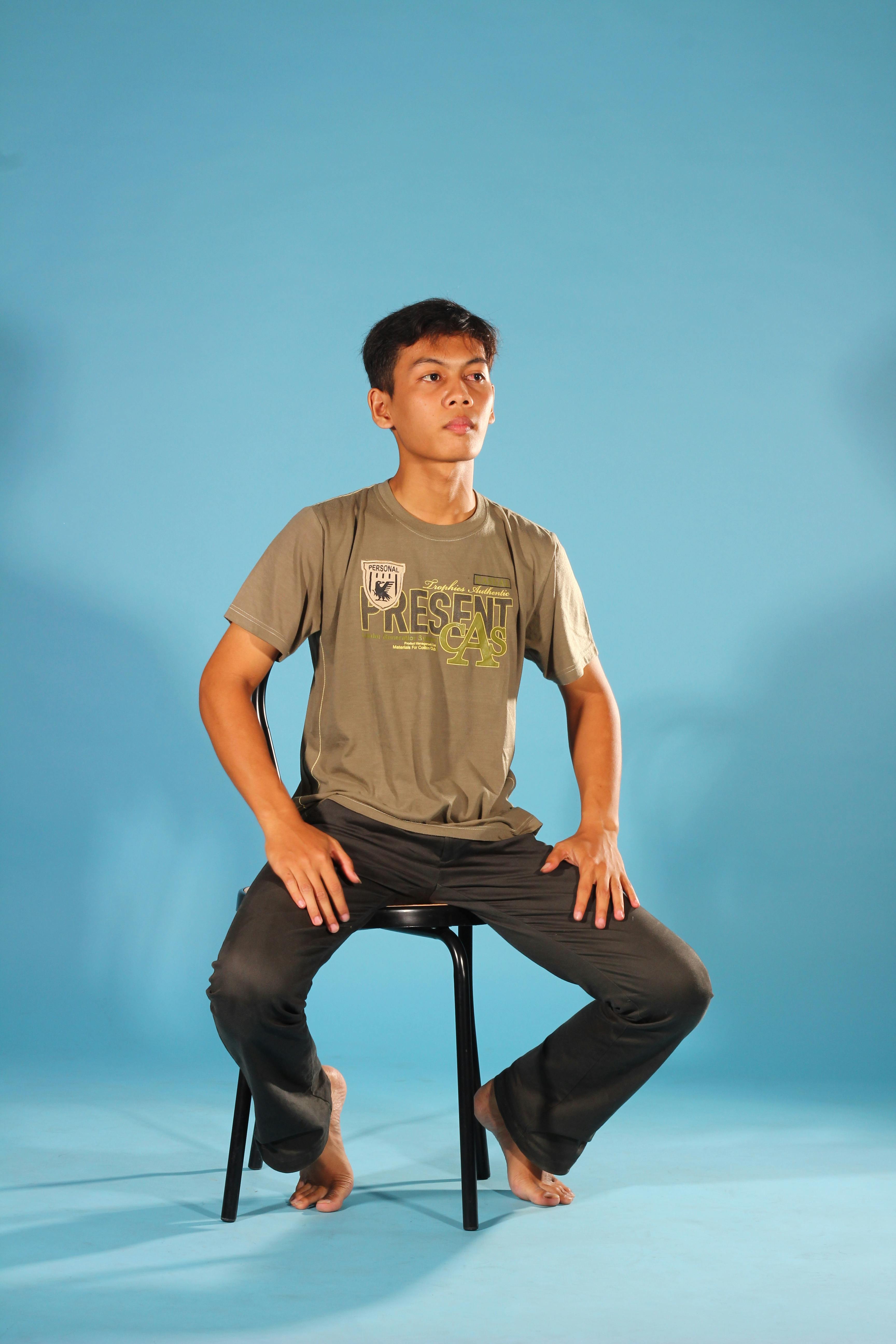 A Man Sitting On Stool Free Stock Photo   Free Photo Of A Man Sitting On Stool 